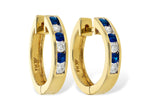 Allison Kaufman Sapphire & Diamond Earrings in 14K Yellow Gold, 0.50 ctw