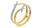 Allison Kaufman Diamond Ring Guard in 14K Yellow & White Gold, 0.40 ctw, alternate view