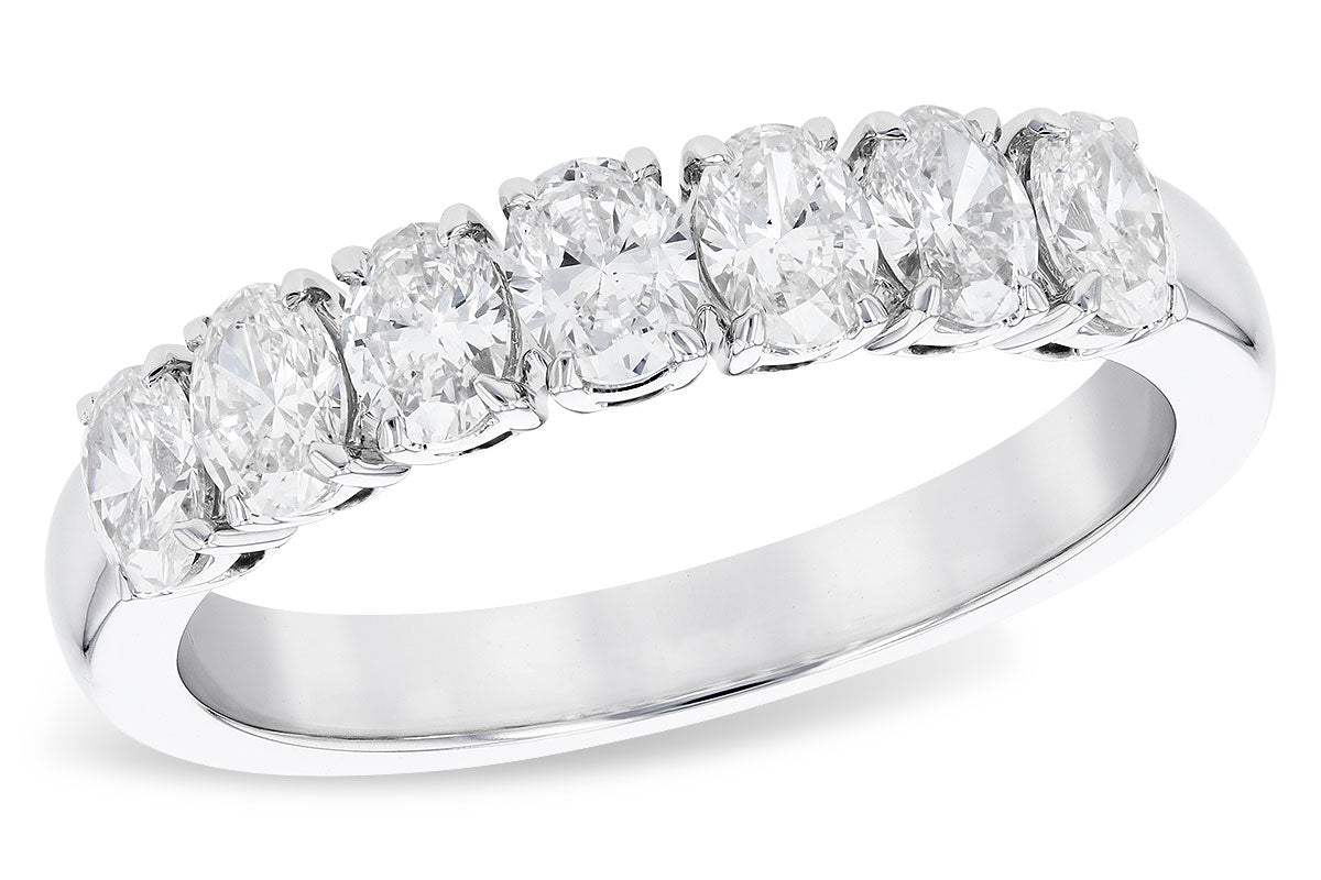 Allison Kaufman Fancy-Cut Diamond Wedding Band in 14K White Gold, 0.97 ctw