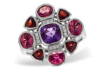 Allison Kaufman Multi-Gemstone & Diamond Ring in 14K White Gold, 2.82 ctw