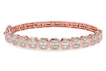 Allison Kaufman Baguette Diamond Bangle Bracelet in 14K Rose Gold, 1.00 ctw