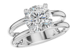 Allison Kaufman Diamond Engagement Ring Semi-Mount in 14K White Gold, 0.06 ctw (L7948)