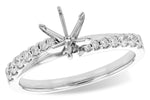 Allison Kaufman Diamond Engagement Ring Semi-Mount in 14K White Gold, 0.24 ctw (L7827)