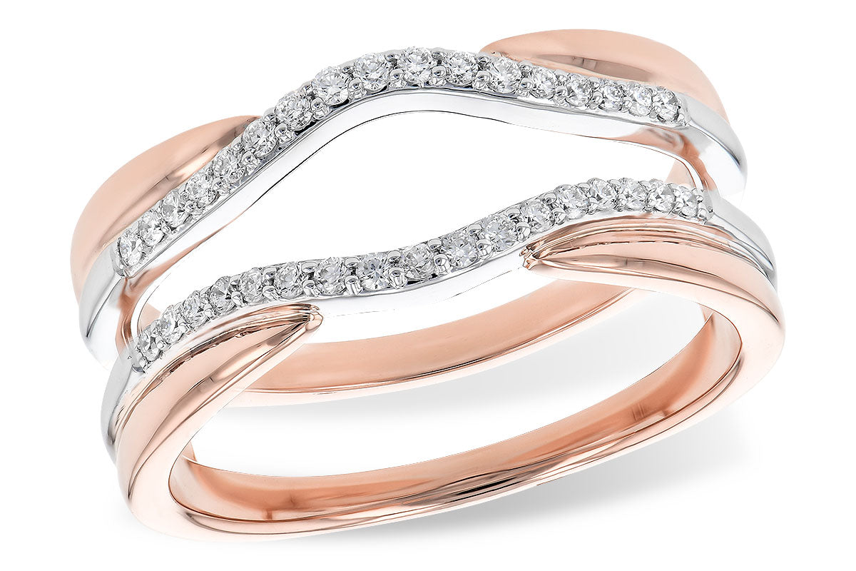 Allison Kaufman Diamond Ring Guard in 14K Rose & White Gold, 0.20 ctw (W2466)