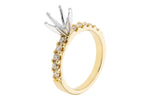 Allison Kaufman Diamond Engagement Ring Semi-Mount in 14K Yellow Gold, 0.50 ctw (L7855), alternate view