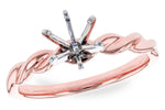 Allison Kaufman Engagement Ring Semi-Mount in 14K Rose Gold (L7843)