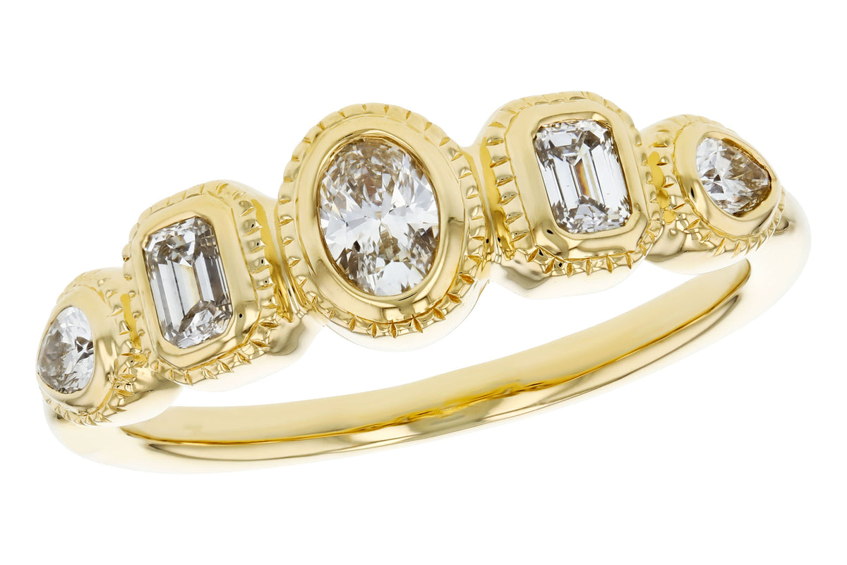 Allison Kaufman Fancy-Cut Diamond Ring in 14K Yellow Gold, 0.50 ctw