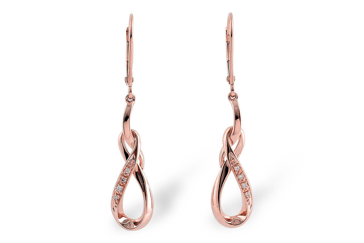 Allison Kaufman Diamond Earrings in 14K Rose Gold, 0.03 ctw