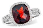 Allison Kaufman Garnet & Diamond Ring in 14K White Gold, 3.43 ctw