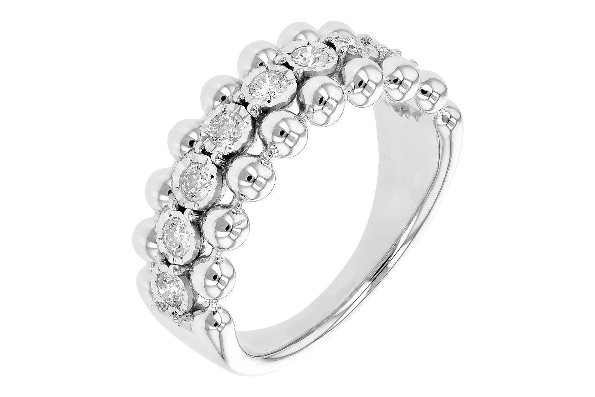 Allison Kaufman Diamond Wedding Band in 14K White Gold, 0.40 ctw, alternate view