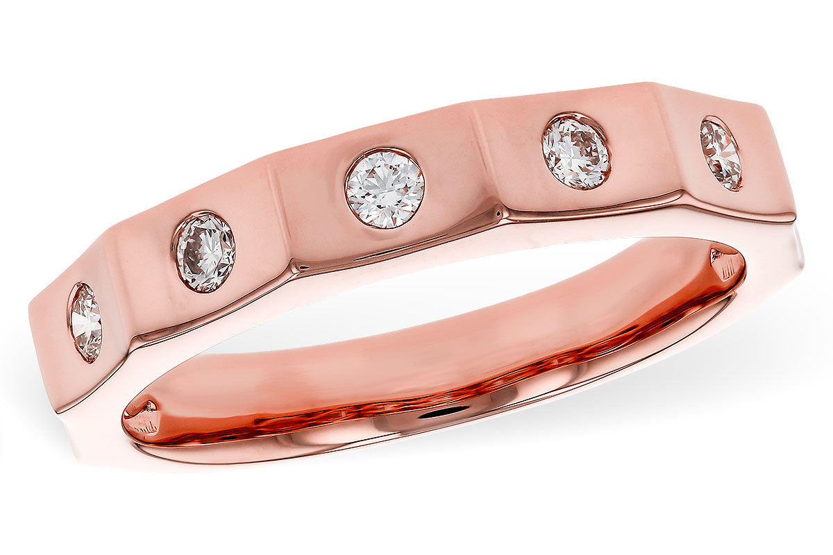 Allison Kaufman Diamond Wedding Band in 14K Rose Gold, 0.20 ctw