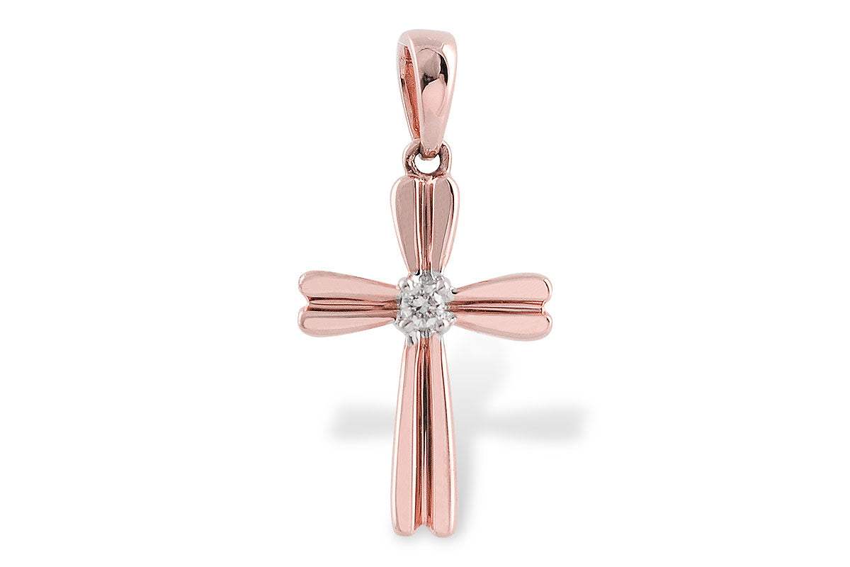 Allison Kaufman Diamond Pendant in 14K Rose Gold, 0.03 ctw