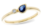Allison Kaufman Sapphire & Diamond Ring in 14K Yellow Gold, 0.28 ctw