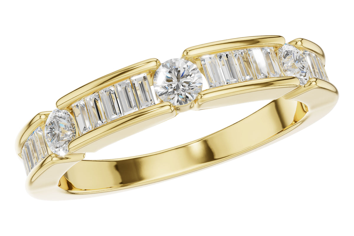 Allison Kaufman Baguette Diamond Wedding Band in 14K Yellow Gold, 0.50 ctw