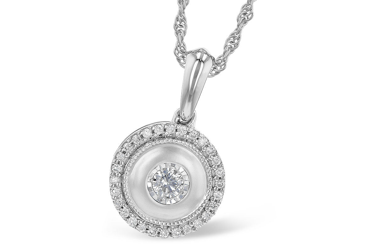 Allison Kaufman Diamond Necklace in 14K White Gold, 0.20 ctw (N8198)
