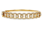Allison Kaufman Baguette Diamond Bangle Bracelet in 14K Yellow Gold, 1.35 ctw