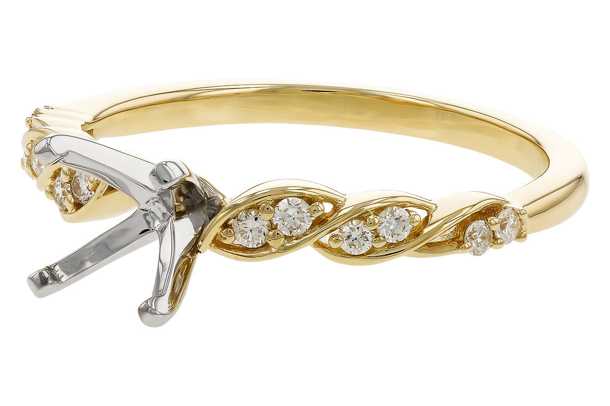 Allison Kaufman Diamond Engagement Ring Semi-Mount in 14K Yellow Gold, 0.12 ctw (L7864), alternate view