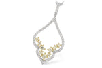 Allison Kaufman Yellow Diamond Necklace in 14K Two-Tone Gold, 0.88 ctw