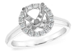 Allison Kaufman Diamond Engagement Ring Semi-Mount in 14K White Gold, 0.26 ctw (LR113-26)
