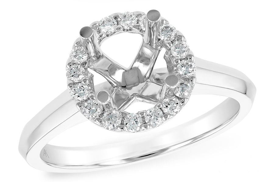 Allison Kaufman Diamond Engagement Ring Semi-Mount in 14K White Gold, 0.26 ctw (LR113-26)