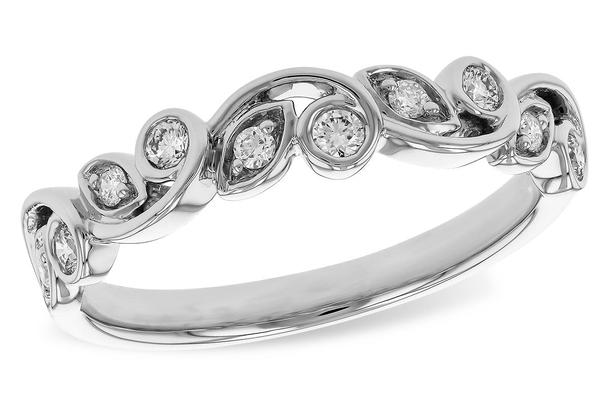 Allison Kaufman Diamond Wedding Band in 14K White Gold, 0.20 ctw (W2619)