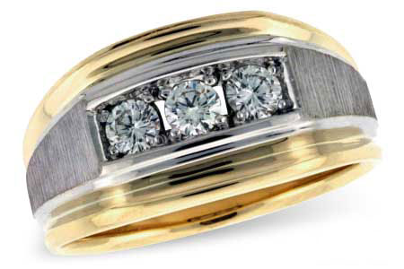 Allison Kaufman Diamond Men's Wedding Band in 14K Yellow Gold, 0.47 ctw