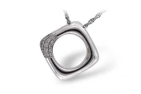 Allison Kaufman Diamond Necklace in 14K White Gold, 0.07 ctw