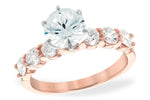 Allison Kaufman Diamond Engagement Ring Semi-Mount in 14K Rose Gold, 0.85 ctw