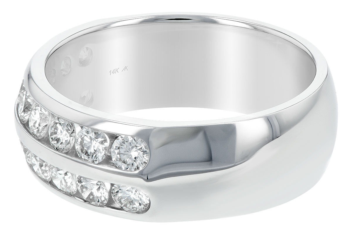 Allison Kaufman Diamond Wedding Band in 14K White Gold, 1.00 ctw (WR135-1), alternate view