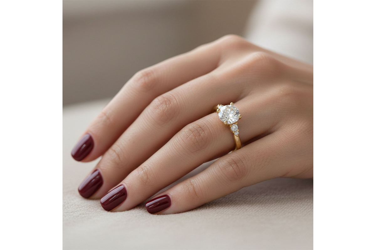 Allison Kaufman Diamond Engagement Ring Semi-Mount in 14K White Gold, 0.16 ctw (L7918), alternate view