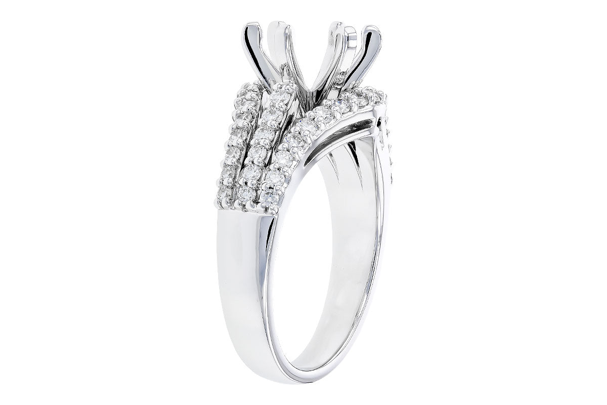Allison Kaufman Diamond Engagement Ring Semi-Mount in 14K White Gold, 0.67 ctw (L7841), alternate view