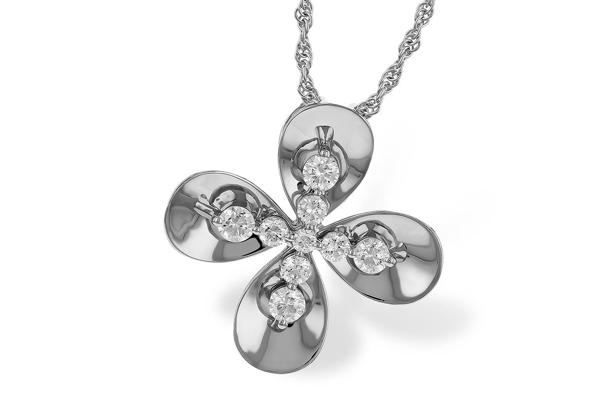 Allison Kaufman Diamond Necklace in 14K White Gold, 0.32 ctw (N8713)