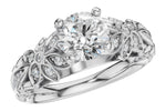 Allison Kaufman Diamond Engagement Ring Semi-Mount in 14K White Gold, 0.14 ctw (L7904)