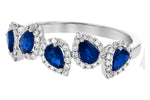 Allison Kaufman Sapphire & Diamond Ring in 14K White Gold, 1.19 ctw, alternate view
