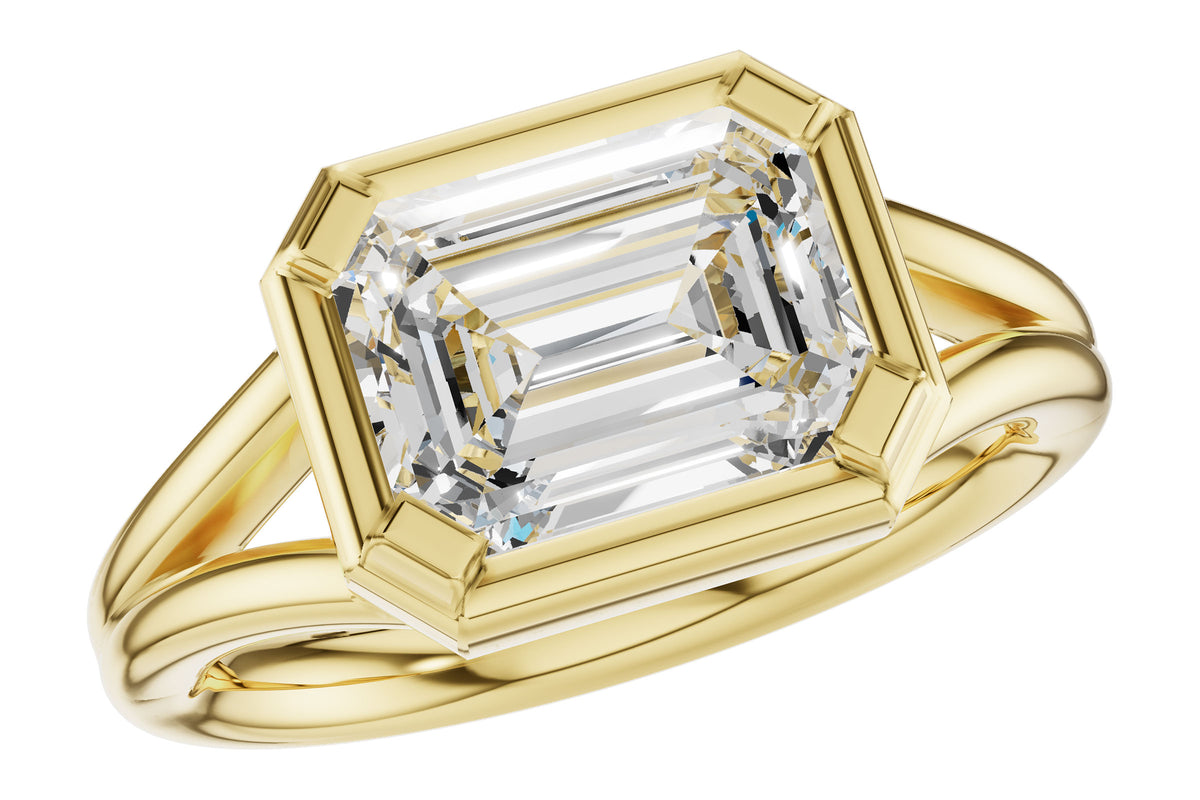 Allison Kaufman Engagement Ring Semi-Mount in 14K Yellow Gold (L7928)
