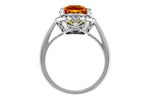 Allison Kaufman Citrine & Diamond Ring in 14K White Gold, 4.05 ctw, alternate view