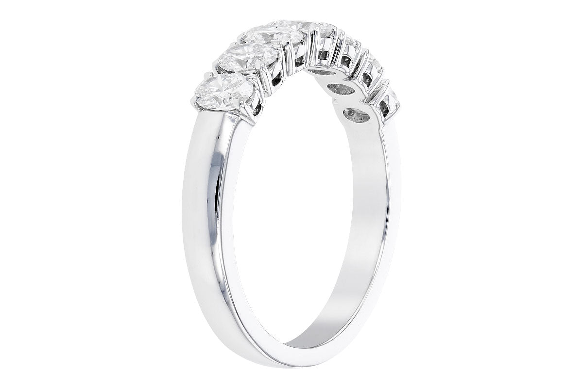 Allison Kaufman Fancy-Cut Diamond Wedding Band in 14K White Gold, 0.97 ctw, alternate view