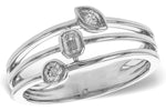 Allison Kaufman Fancy-Cut Diamond Ring in 14K White Gold, 0.24 ctw