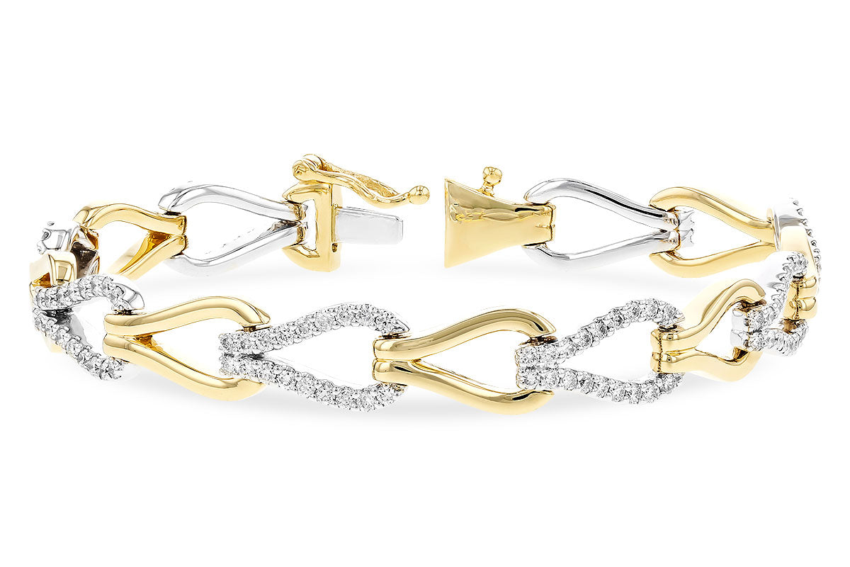 Allison Kaufman Diamond Bracelet in 14K Yellow & White Gold, 1.90 ctw