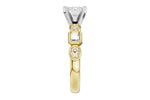 Allison Kaufman Fancy-Cut Diamond Engagement Ring Semi-Mount in 14K Yellow Gold, 0.45 ctw, alternate view