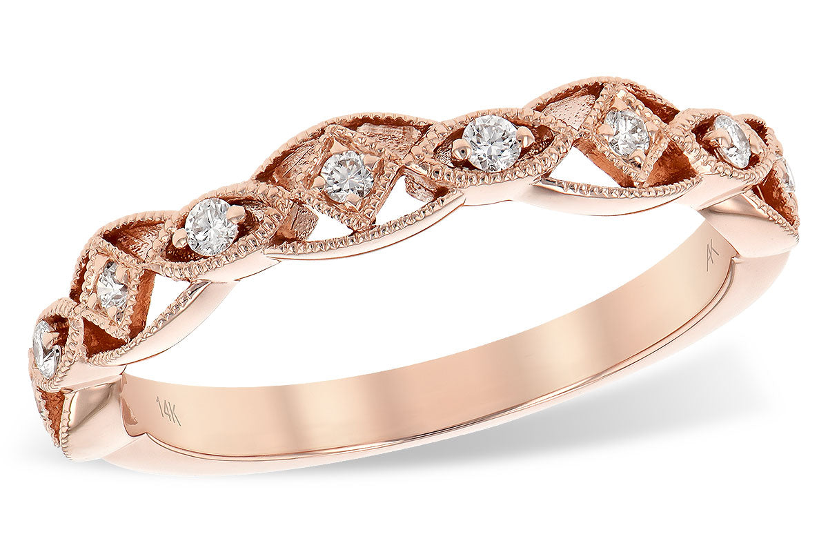 Allison Kaufman Diamond Wedding Band in 14K Rose Gold, 0.13 ctw