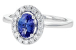 Allison Kaufman Tanzanite & Diamond Ring in 14K White Gold, 0.97 ctw, alternate view
