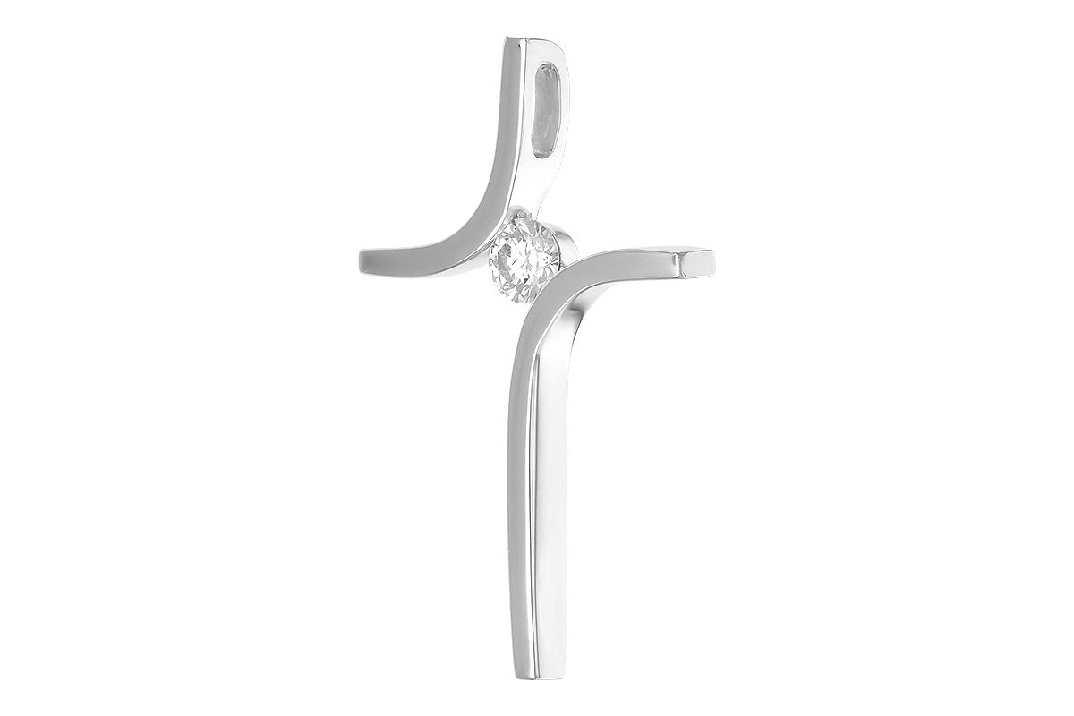 Allison Kaufman Diamond Pendant in 14K White Gold, 0.07 ctw, alternate view