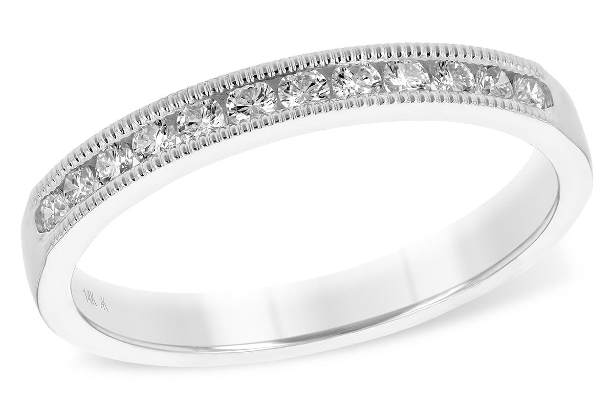 Allison Kaufman Diamond Wedding Band in 14K White Gold, 0.25 ctw (WR829-25)