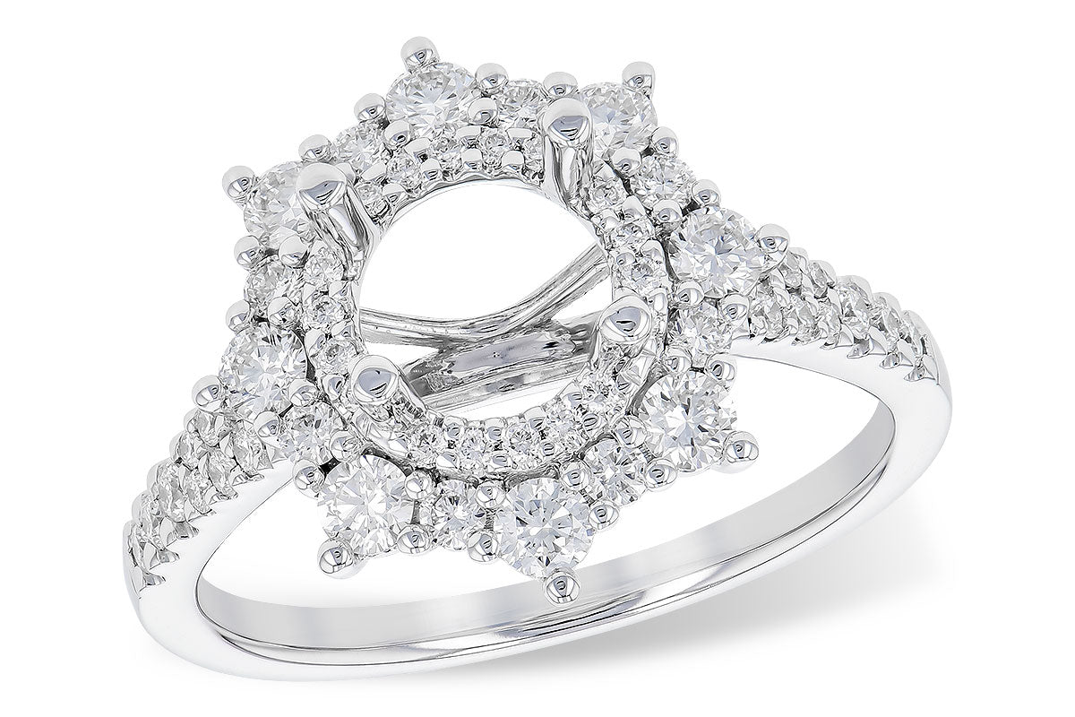 Allison Kaufman Diamond Engagement Ring Semi-Mount in 14K White Gold, 0.70 ctw (L7820)