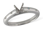 Allison Kaufman Diamond Engagement Ring Semi-Mount in 14K White Gold, 0.07 ctw