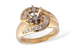 Allison Kaufman Diamond Engagement Ring Semi-Mount in 14K Yellow Gold, 0.42 ctw (L7302)