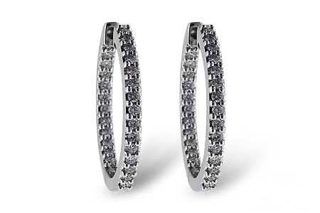 Allison Kaufman Diamond Earrings in 14K White Gold, 0.50 ctw (E1429)