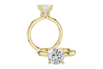 Allison Kaufman Diamond Engagement Ring Semi-Mount in 14K Yellow Gold, 0.09 ctw (L7946), alternate view