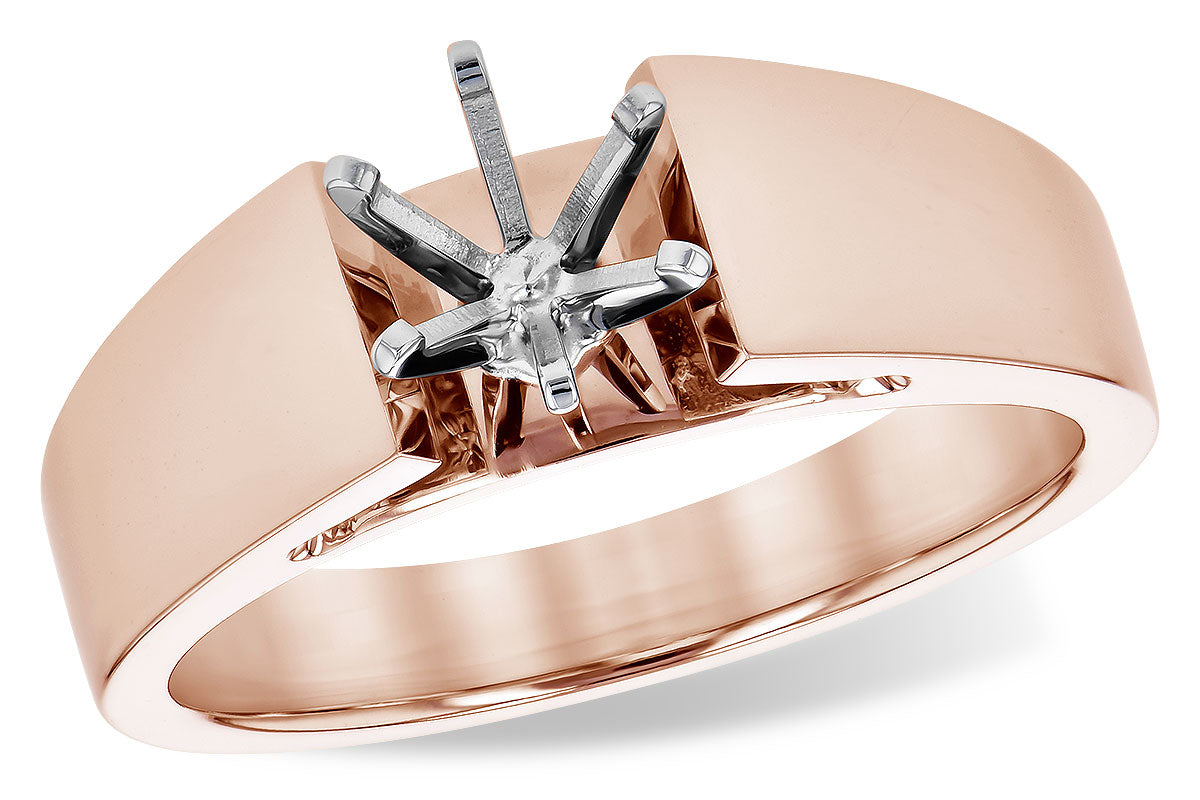 Allison Kaufman Engagement Ring Semi-Mount in 14K Rose Gold (L7804)